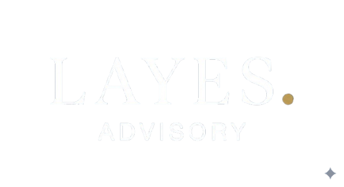 Layes Advisory White Logo